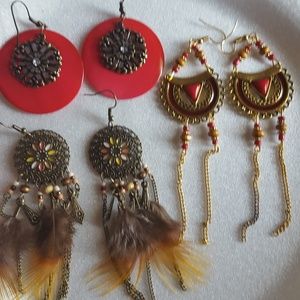 Lot of 3 sets of earrings
